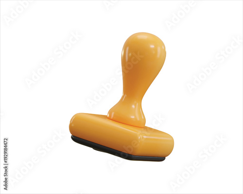 Notary Stamp Seal icon 3d render concept of Office stamp seal authorized approved prosecutor icon vector illustration