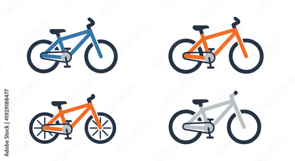 Fototapeta premium Mountain Bike Line modern abstract creative illustration