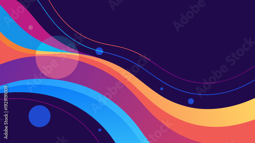 Vibrant wavy lines in modern abstract design