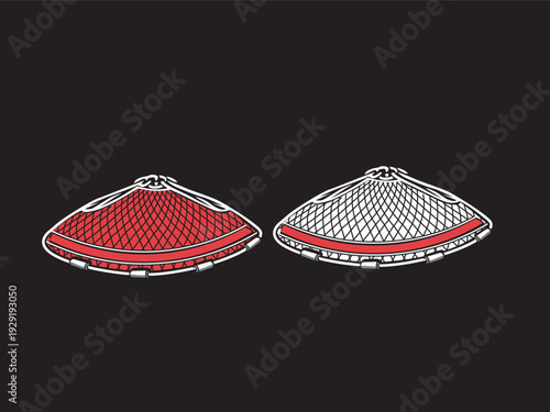 Heavy Duty Fishing Net Logo Vector Illustration