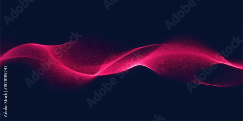 Abstract red and colorful background featuring glowing lines with smooth flowing waves of light and motion in a vibrant purple and blue swirl pattern design
