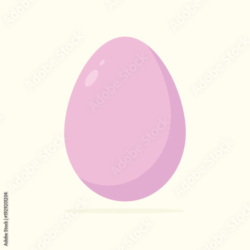 Pink Easter egg. Easter holiday element. Happy Easter vector illustration.