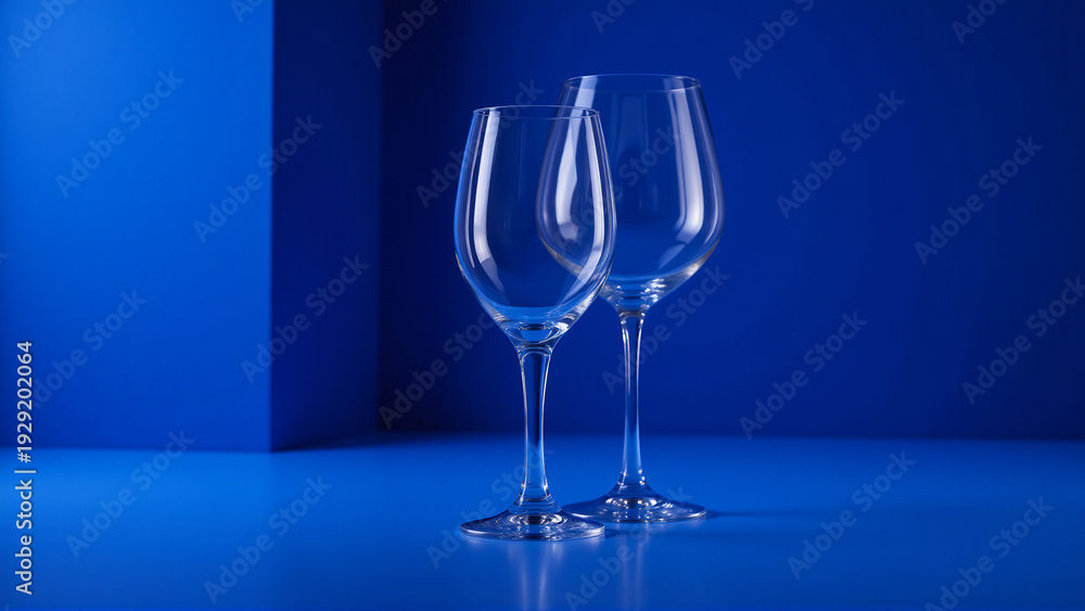 Obraz premium Elegant crystal champagne flutes for celebration