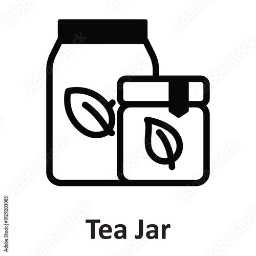 Tea Jar Vector Icon which can easily modify or edit