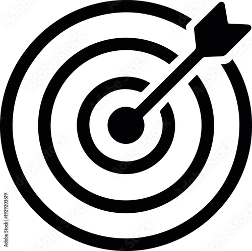 Bullseye and arrow for personal goal tracking