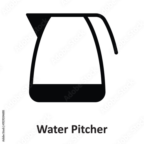Water Pitcher Vector Icon which can easily modify or edit