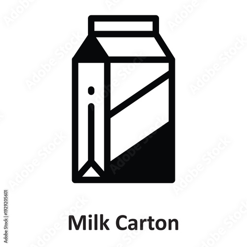 Milk Carton Vector Icon which can easily modify or edit