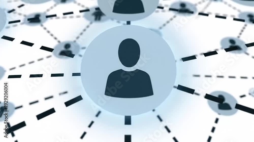 Network of People Connected, Social Media Concept.