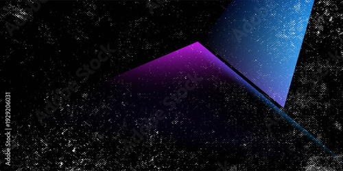 3d rendering of purple and blue abstract geometric background. Scene for advertising, technology, showcase, banner, game, E-sport, cosmetic, business, metaverse. Sci-Fi Illustration. Product display
