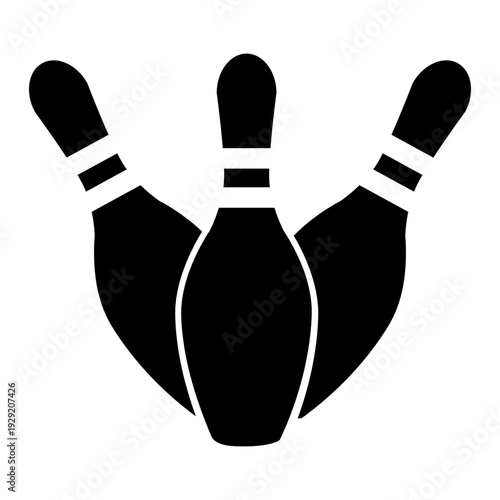 Bowling icon vector. Bowling ball Illustration sign. Bowling pins symbol. Sport logo.