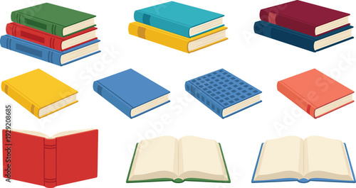 Set of colorful beach chairs and sun umbrellas isolated on white background, summer vacation holiday travel icons, flat vector illustration.