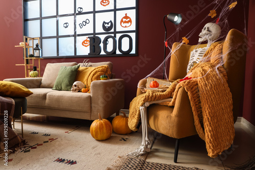 Interior of living room dec...