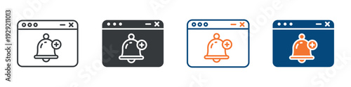 Notification Icon Set Multiple Style Collection