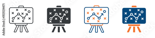 Strategy Icon Set Multiple Style Collection