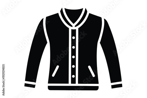 cardigan silhouette line art vector illustration