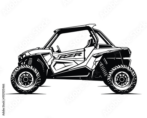 Off-road UTV side by side vehicle illustration for extreme adventure design