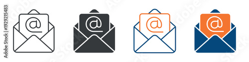 Email Icon Set Multiple Style Collection