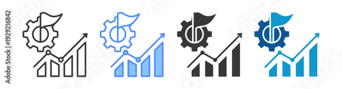 Agile Execution Icon Set Multiple Style Collection