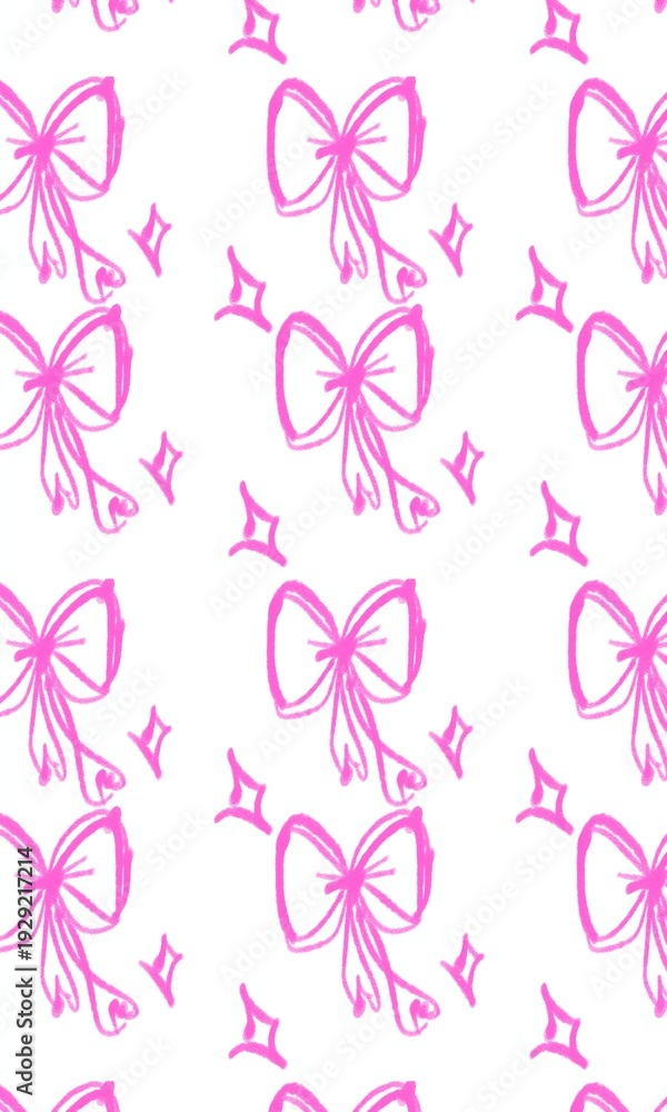 Obraz premium Romantic Valentine Bow Seamless Pattern Design