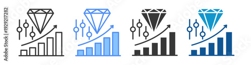 Value Optimization Icon Set Multiple Style Collection