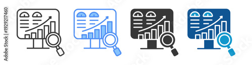 Operational Analytics Icon Set Multiple Style Collection