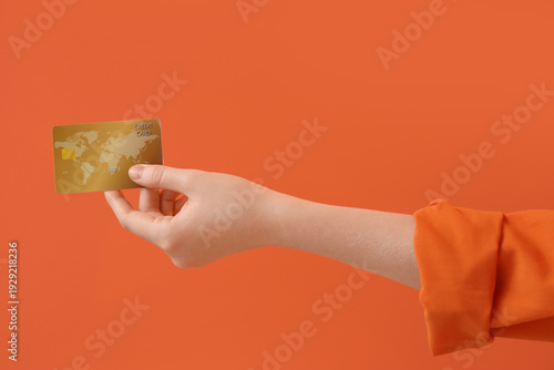 Female hand with credit car...