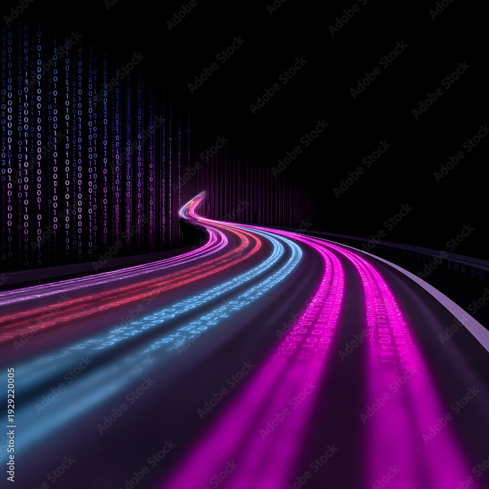 Fototapeta premium High speed data lines high resolution picture