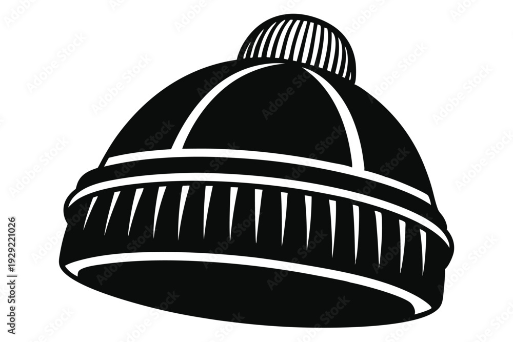 Fototapeta premium beanie silhouette line art vector illustration