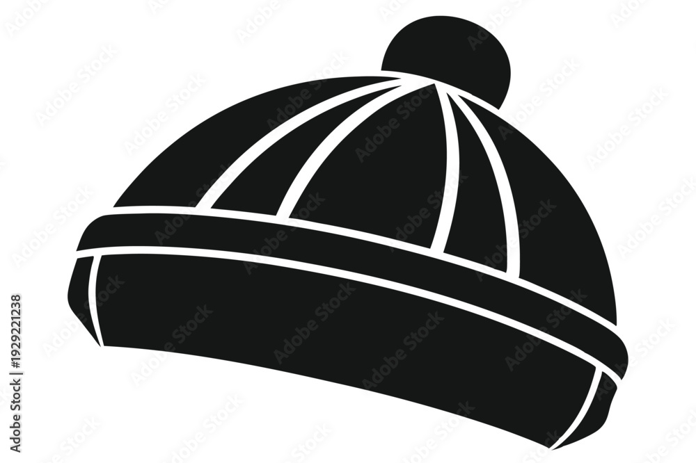 Fototapeta premium beanie silhouette line art vector illustration