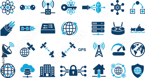 Set of 30 Cybersecurity and Data Protection Icons Vector