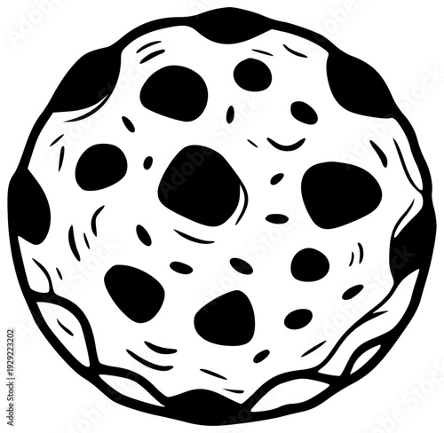 Moon crater cookie icon