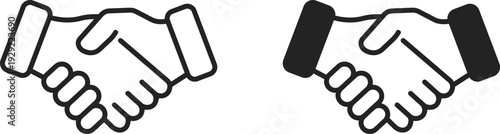 Business cooperation handshake partnership Agreement icon vector