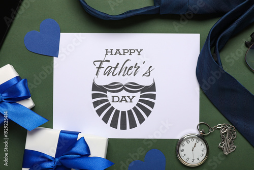 Card with text HAPPY FATHER...