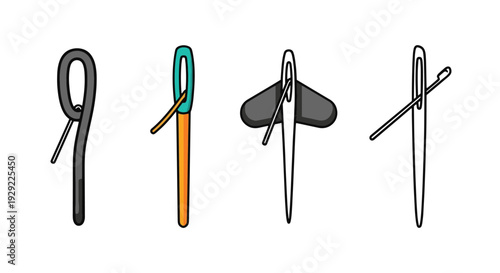 Needle Threader Line modern bold tone illustration