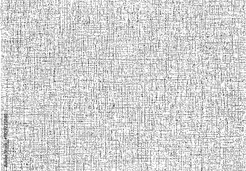 Black and white textured background with irregular grid pattern and scattered dots