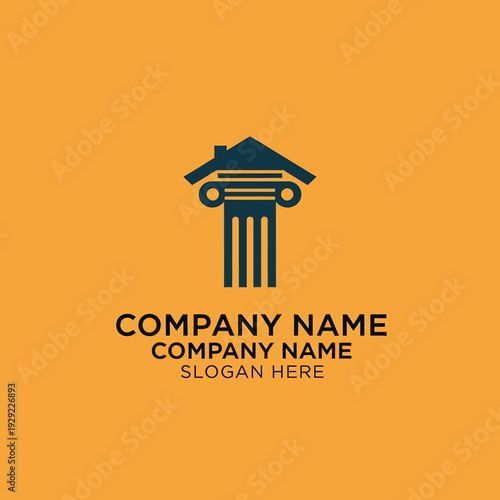 Bank Building Logo Design Template.