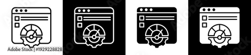 Status Indicator Icon Set In Black And White Filled Style Collection