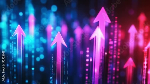 Neon Growth Arrows Background – Colorful Upward Direction and Business Success Energy
Modern Financial Progress and Motivation Visual Concept HD Video 4K