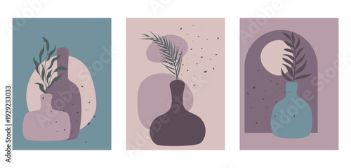 posters with plant in vase