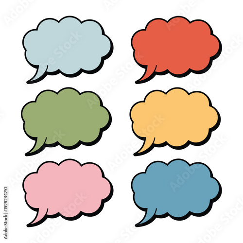 Speak Your Mind: A collection of vibrant speech bubble ready for your message, designed to add personality and visual interest to your communication. 