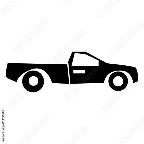 pickup truck car glyph icon illustration vector