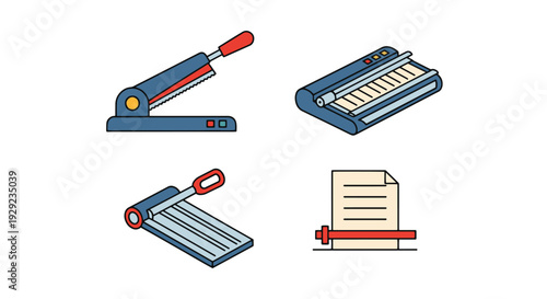 Paper Trimmer Line dynamic modern abstract illustration