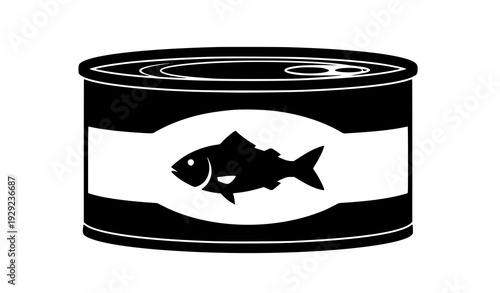 Canned Fish Flat Vector Icon and Glyph Design