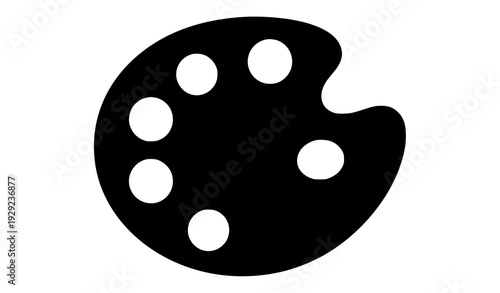 Painter Palette Line Icon Vector Outline Design