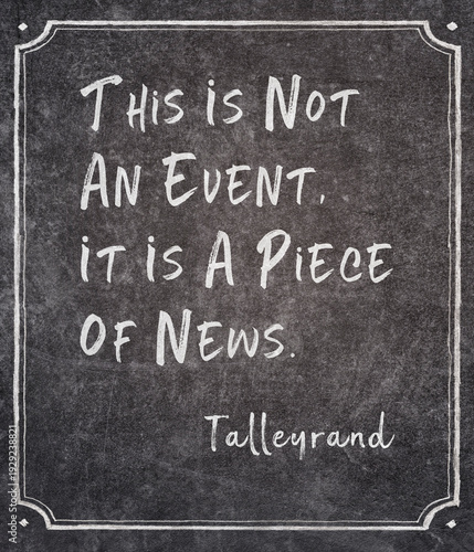 Canvas Print piece of news Talleyrand