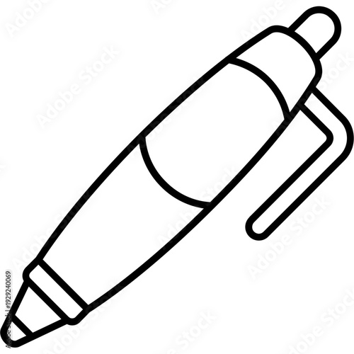 Ballpoint pen Outline Icon