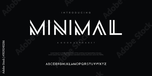 modern minimal sport logo alphabet fonts. Typography technology minimalist urban sans serif digital future creative sport logos fonts. vector illustration
