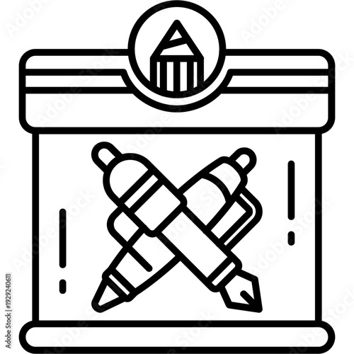 Stationery shop Outline Icon