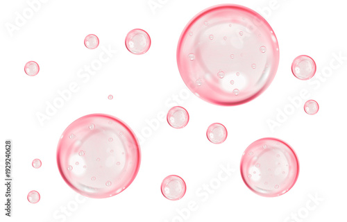 Cream bubble. Water bubble. Soap, foam, Water droplet. Serum. Gel.	