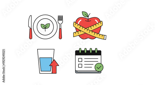 Nutritional Plan soft colorful abstract illustration